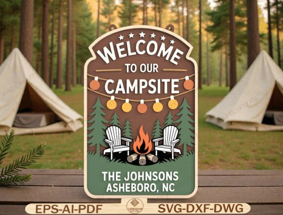 Campsite Welcome Sign Laser Cut File Review