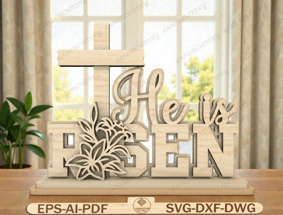 Christian Resurrection Laser Cut File: Premium Graphics for Easter