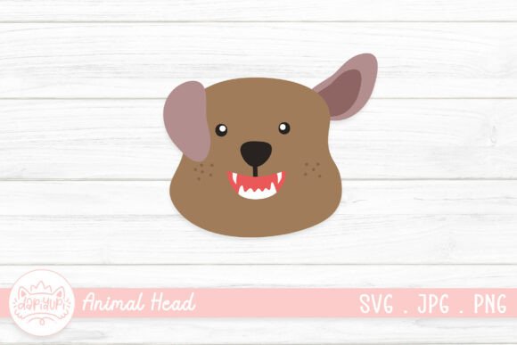 Dog Head Clipart Animal Head for Crafts and Graphics