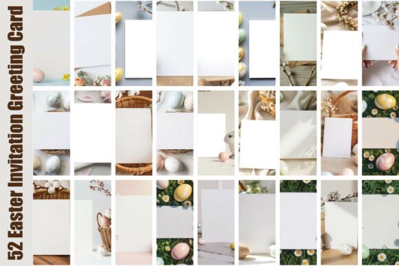 Easter Invitation Greeting Card Mockups: Graphics & Product Mockups Review