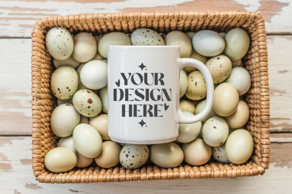 Easter Mug Mockup 15 Oz Mug for Graphics and Product Mockups