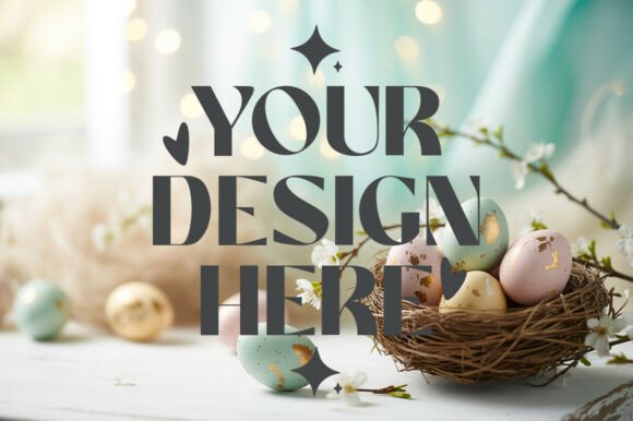 Easter Product Background Mockup 1 Graphics