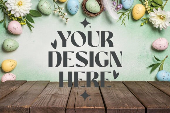 Easter Product Background Mockup 5: Graphics for Seasonal Publishing
