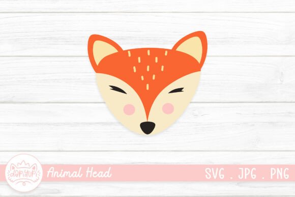Fox Head Clipart Animal Head Graphics for Crafts