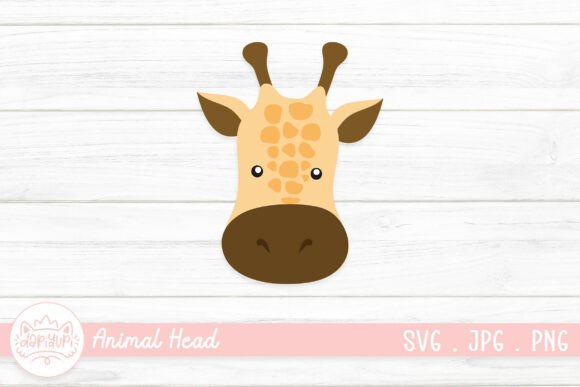 Giraffe Head Clipart Animal Head Graphics for Crafts