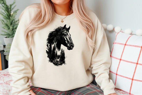 Horse Head Engraving SVG Line Art: Graphics and Illustrations for Sellers