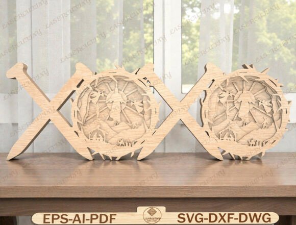 Ichthys Crown of Thorns Laser Cut File: Essential Graphics for Editorial Design