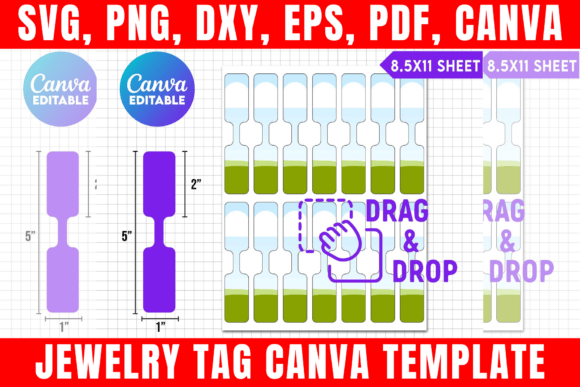 Jewelry Tag Canva Template Review for Embroidery