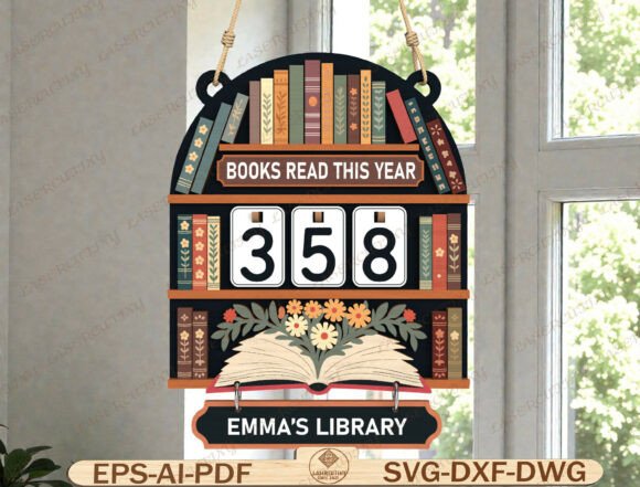 Library Reading Tracker Laser Cut File Graphics and Graphic Templates Review