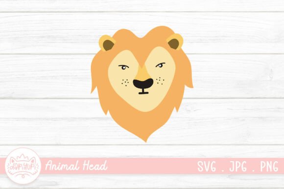 Lion Head Clipart Animal Head Graphics for Crafts