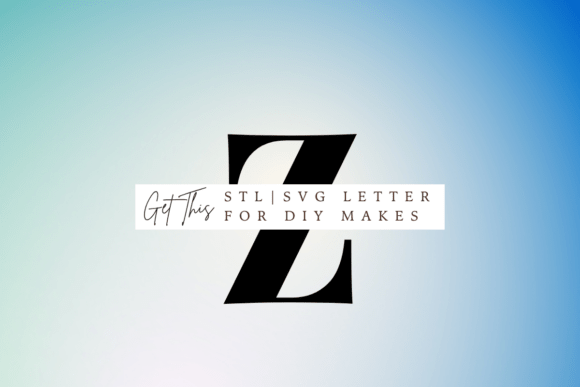 Lowercase Letter Z SVG and STL