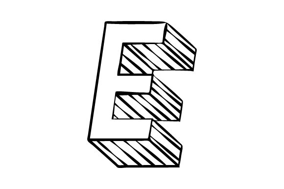 Review: 3D Block Letter- E Embroidery Design