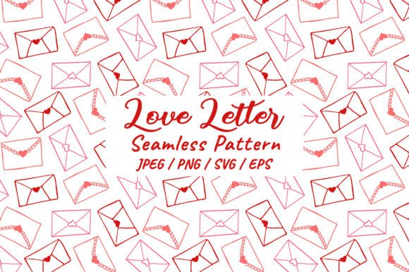 Romantic Love Letter Seamless Pattern Graphics and Patterns Review