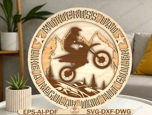 Round Dirt Bike Sign Laser Cut File: A Graphic Templates Review