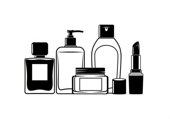 Silhouette Cosmetics Products Beauty Graphics and Illustrations Review
