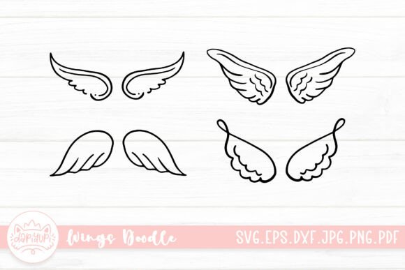 Wings Doodle SVG Cut File Graphics and Crafts Review